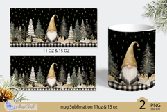 Gnomes Mug Christmas Sublimation| Design Mug Wrap 11oz 15oz Product Image 2