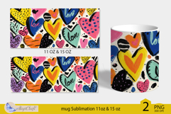 Valentines day mug Sublimation|hearts mug 11oz 15oz| love Product Image 2