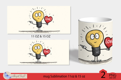 LOVE mug wrap Sublimation|love light bulb mug | valentines Product Image 2
