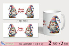 Happy Easter gnome mug wrap Sublimation 11oz 15oz| gnomes Product Image 2