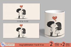 LOVE mug wrap Sublimation|LOVE mug 11oz 15oz| heart decor Product Image 2