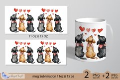 Dogs mug wrap Sublimation|mug 11oz 15oz| valentines day mug Product Image 2