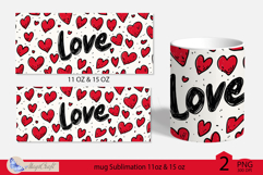 LOVE mug wrap Sublimation|LOVE mug 11oz 15oz| love decor Product Image 2