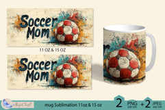 Soccer Mom mug wrap Sublimation|mug 11oz 15oz| Mother&#039;s Day Product Image 2
