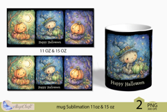 Happy Halloween Pumpkin mug Sublimation|mug 11oz 15oz| moon Product Image 2