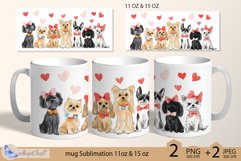 Dogs mug wrap Sublimation|mug 11oz 15oz| valentines day mug Product Image 1