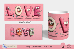 LOVE mug wrap Sublimation|funny love design mug| love decor Product Image 2