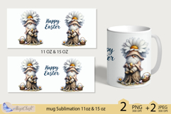 Easter gnome mug wrap Sublimation 11oz 15oz| gnomes decor Product Image 2