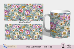 Wildflowers mug Sublimation|flowers mug 11oz 15oz| Flora mug Product Image 2