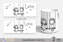 LOVE mug wrap Sublimation|LOVE mug 11oz 15oz| valentines day Product Image 2