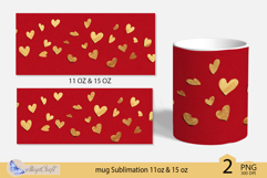 Valentines day mug Sublimation|hearts mug 11oz 15oz| hearts Product Image 2