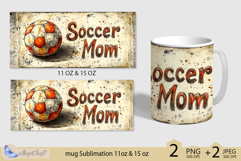Soccer Mom mug wrap Sublimation|mug 11oz 15oz| Mother&#039;s Day Product Image 2