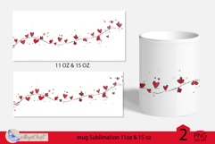 Valentines day mug Sublimation|hearts mug 11oz 15oz| hearts Product Image 2