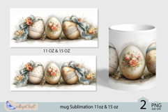 Happy Easter mug Sublimation| Easter eggs mug wrap 11oz 15oz Product Image 2
