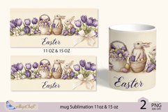 Happy Easter mug Sublimation| Easter mug 11oz 15oz| Bunny Product Image 2