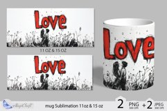 LOVE mug wrap Sublimation|LOVE mug 11oz 15oz| love decor Product Image 2