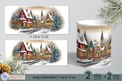 Mug Wrap Christmas village Sublimation|Mug Christmas village Product Image 2