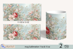 Flowers mug Sublimation|flowers mug 11oz 15oz| Flora mug Product Image 2