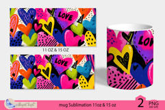 Valentines day mug Sublimation|hearts mug 11oz 15oz| love Product Image 2