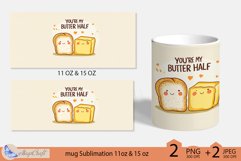 YOU&#039;RE MY BUTTER HALF mug warp 11oz 15oz| Valentines day mug Product Image 2