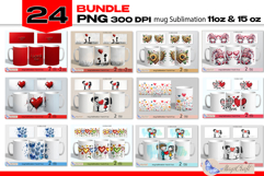 Valentines mug Sublimation|Valentines hearts mug warp Bundle Product Image 2