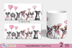 Dogs mug wrap Sublimation|mug 11oz 15oz| valentines day mug Product Image 2
