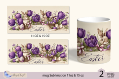 Happy Easter mug Sublimation| Easter mug 11oz 15oz| Bunny Product Image 2