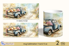 Thanksgiving truck mug Sublimation|Pumpkin mug 11oz 15oz Product Image 2
