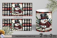 Merry Christmas snowman Mug| Design - Mug Wrap 11oz 15oz Product Image 2