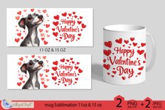 Dogs mug wrap Sublimation|mug 11oz 15oz|Happy valentines day Product Image 2