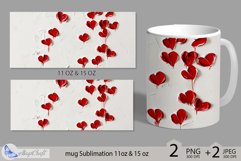 Valentines day mug Sublimation|hearts mug 11oz 15oz| love Product Image 2