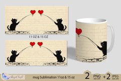 LOVE mug wrap Sublimation|mug 11oz 15oz| cute kitten decor Product Image 2
