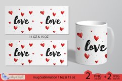 LOVE mug wrap Sublimation|LOVE mug 11oz 15oz| love decor Product Image 2
