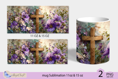 Happy Easter mug Sublimation| Easter cross mug 11oz 15oz Product Image 2