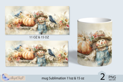 Halloween mug Sublimation|Pumpkin mug 11oz 15oz|scarecrow Product Image 2