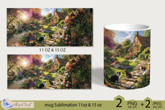 Cats mug wrap Sublimation| mug wrap 11oz 15oz| house mug Product Image 2