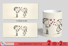 LOVE mug wrap Sublimation|LOVE mug 11oz 15oz| heart decor Product Image 2