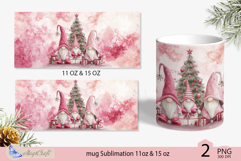Gnomes Mug Christmas Sublimation| Design Mug Wrap 11oz 15oz Product Image 2