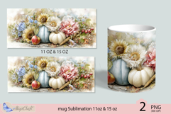 Thanksgiving mug Sublimation|Pumpkin mug 11oz 15oz|sunflower Product Image 2