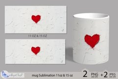 Valentines day mug Sublimation|hearts mug 11oz 15oz| love Product Image 2