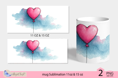 Valentines day mug Sublimation|hearts mug 11oz 15oz| love Product Image 2