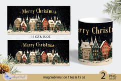 Mug Wrap Christmas village Sublimation|Mug Christmas city Product Image 2