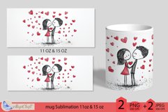 LOVE mug wrap Sublimation|LOVE mug 11oz 15oz| hearts decor Product Image 2