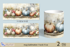 Halloween mug Sublimation|Pumpkin mug 11oz 15oz|flowers Product Image 2
