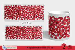 Valentines day mug Sublimation|hearts mug 11oz 15oz| love Product Image 2