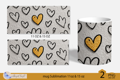 Valentines day mug Sublimation|hearts mug 11oz 15oz| hearts Product Image 2