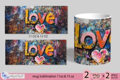 LOVE mug wrap Sublimation|LOVE mug 11oz 15oz| love decor Product Image 2