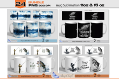 Fish On mug Sublimation|fisherman mug wrap| Fish Mug Bundle Product Image 3