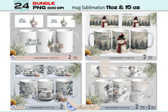 Mug Christmas Sublimation| Design Mug Wrap 11oz 15oz |Gnomes Product Image 5