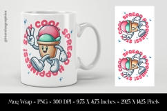 Stay Cool Spread Happiness Mug Wrap Sublimation Design PNG Product Image 1